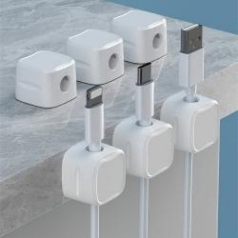 Magnetic Charging Data Cable Desktop Cable Organizer Mouse Cable Non-marking Self-adhesive Fixed Cable Winder