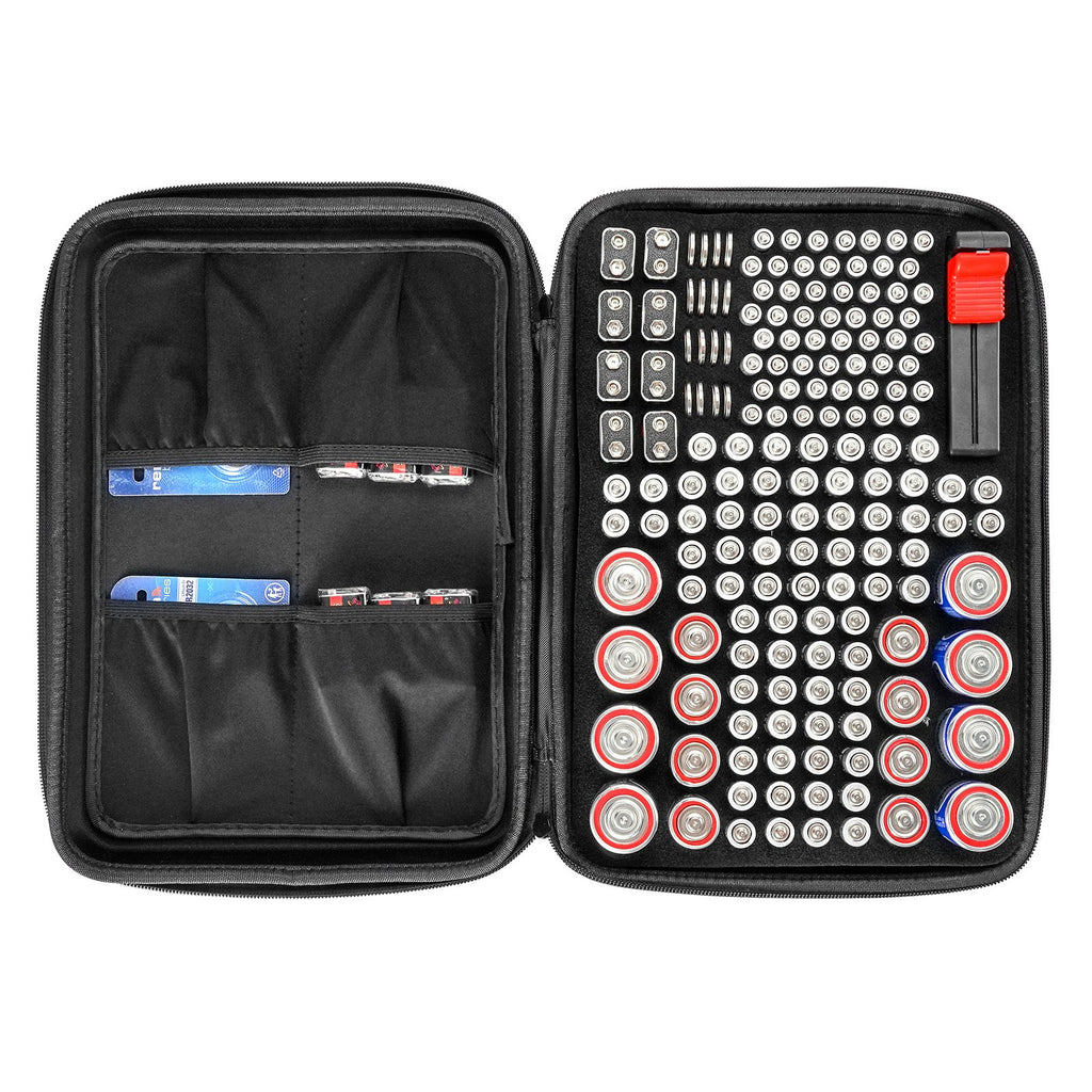 Battery Organizer Storage Box With Tester BT-168 Holds 167 Batteries