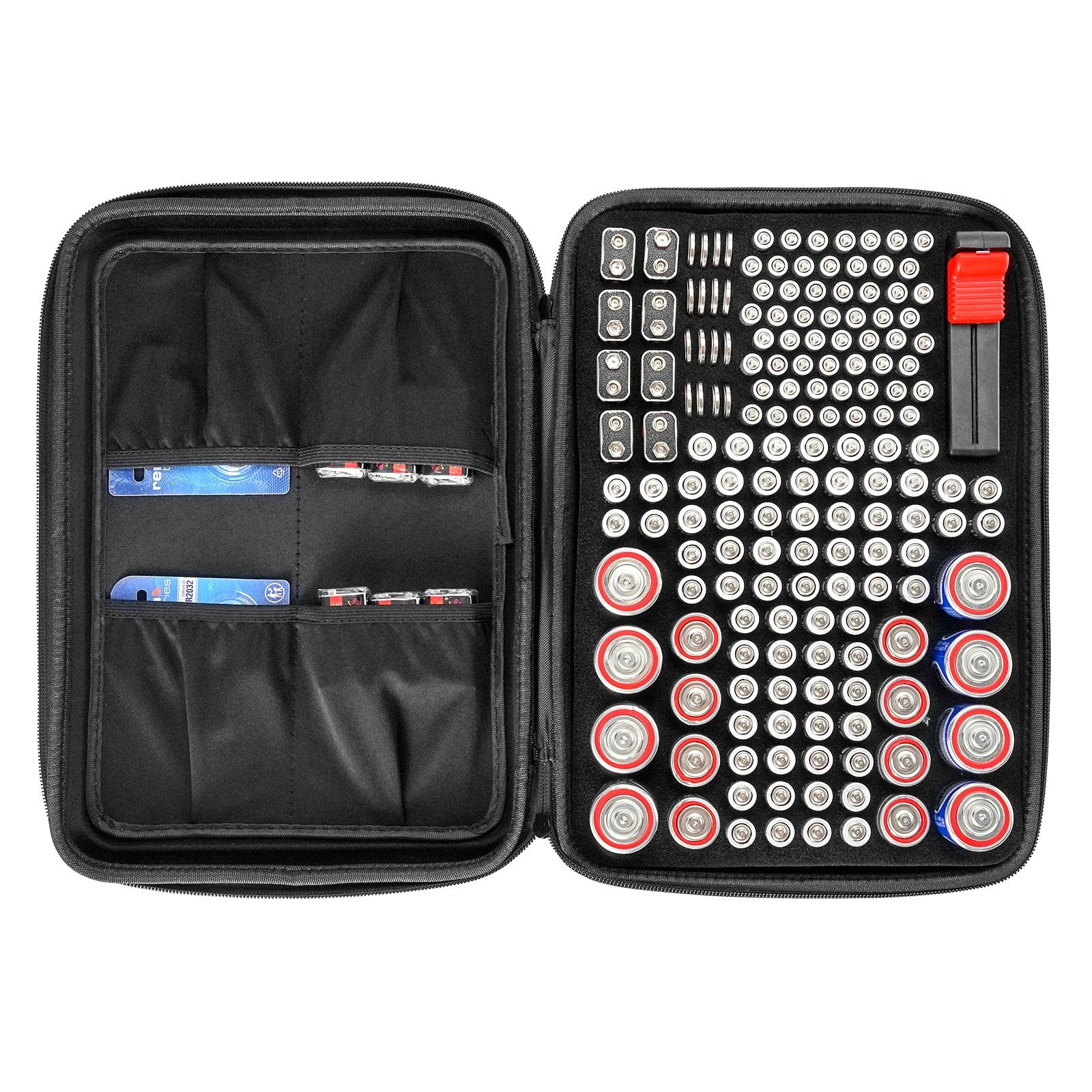 Battery Organizer Storage Box With Tester BT-168 Holds 167 Batteries