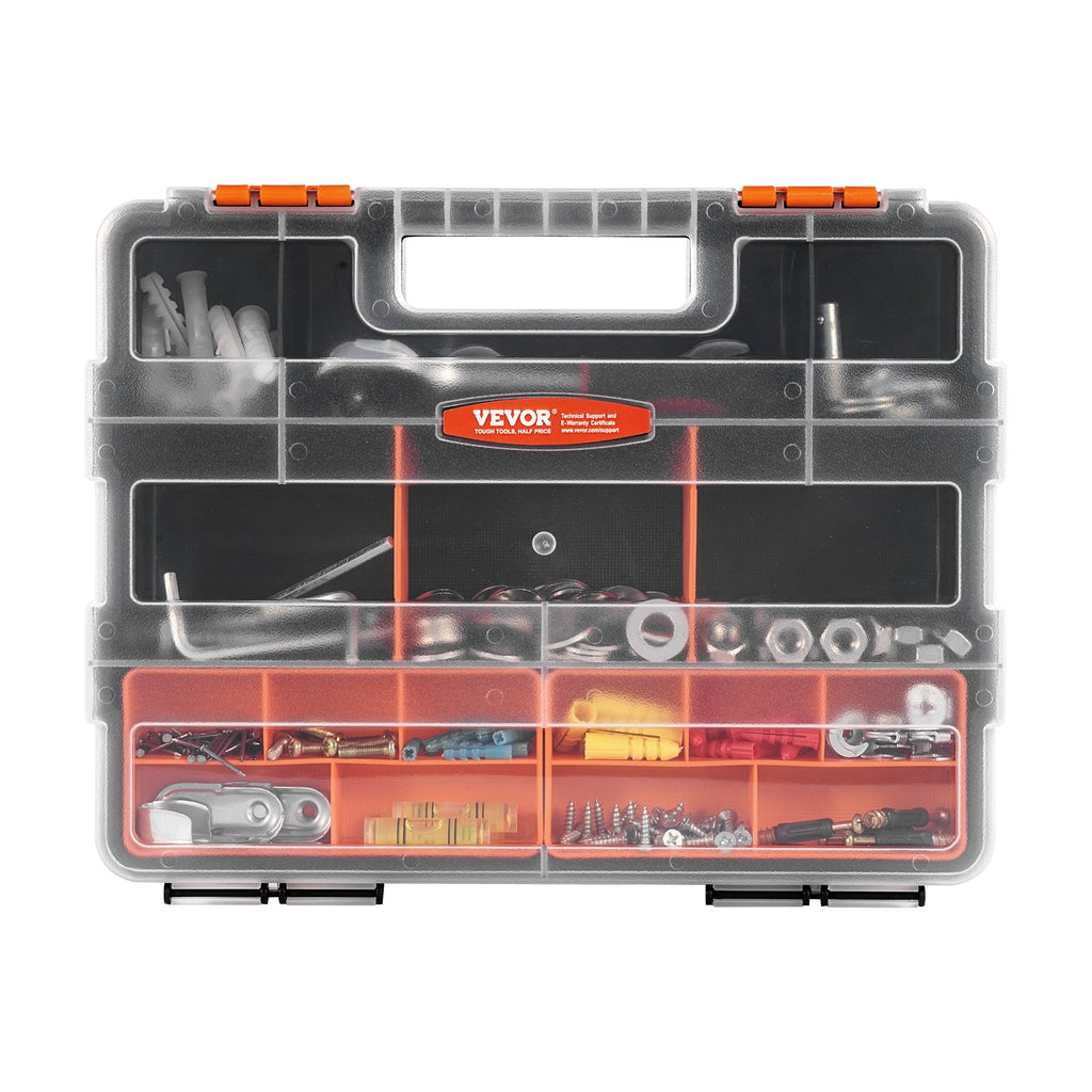 Single Sided 3Pack Small Parts Organizer 21Compartment Organizer Box With Removable Divider