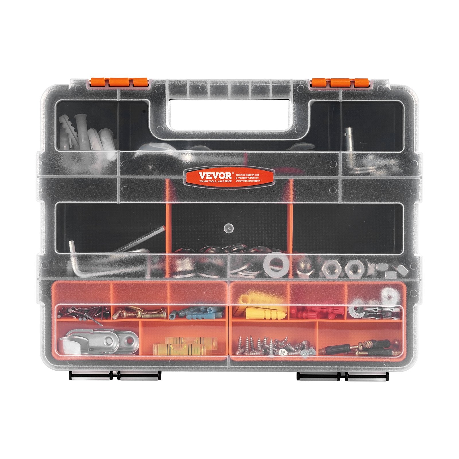 Single Sided 3Pack Small Parts Organizer 21Compartment Organizer Box With Removable Divider