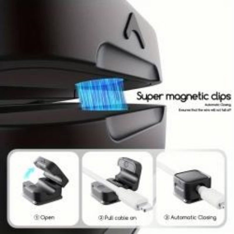 Magnetic Charging Data Cable Desktop Cable Organizer Mouse Cable Non-marking Self-adhesive Fixed Cable Winder