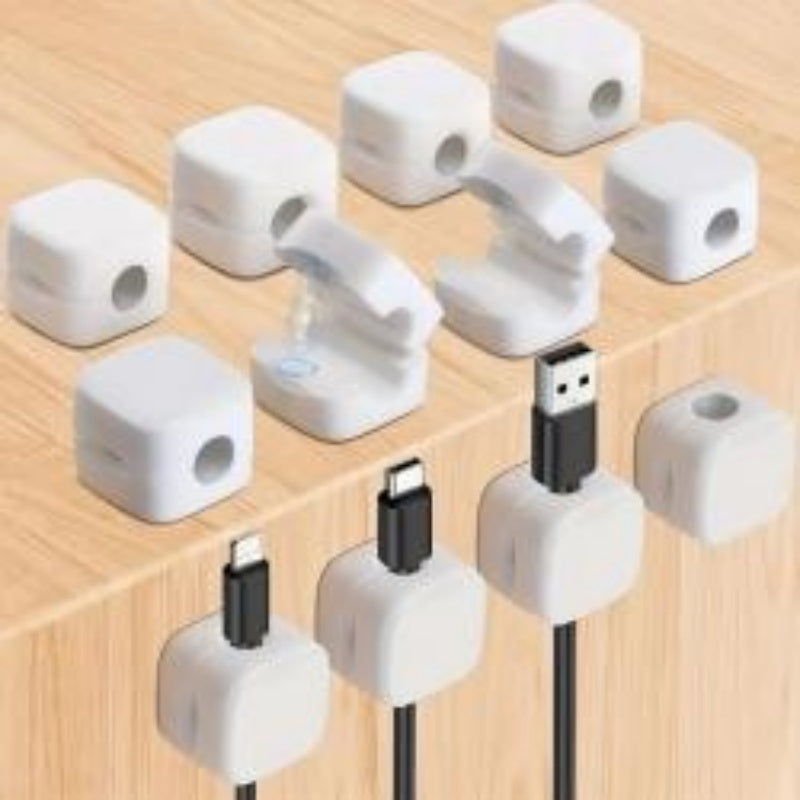 Magnetic Charging Data Cable Desktop Cable Organizer Mouse Cable Non-marking Self-adhesive Fixed Cable Winder
