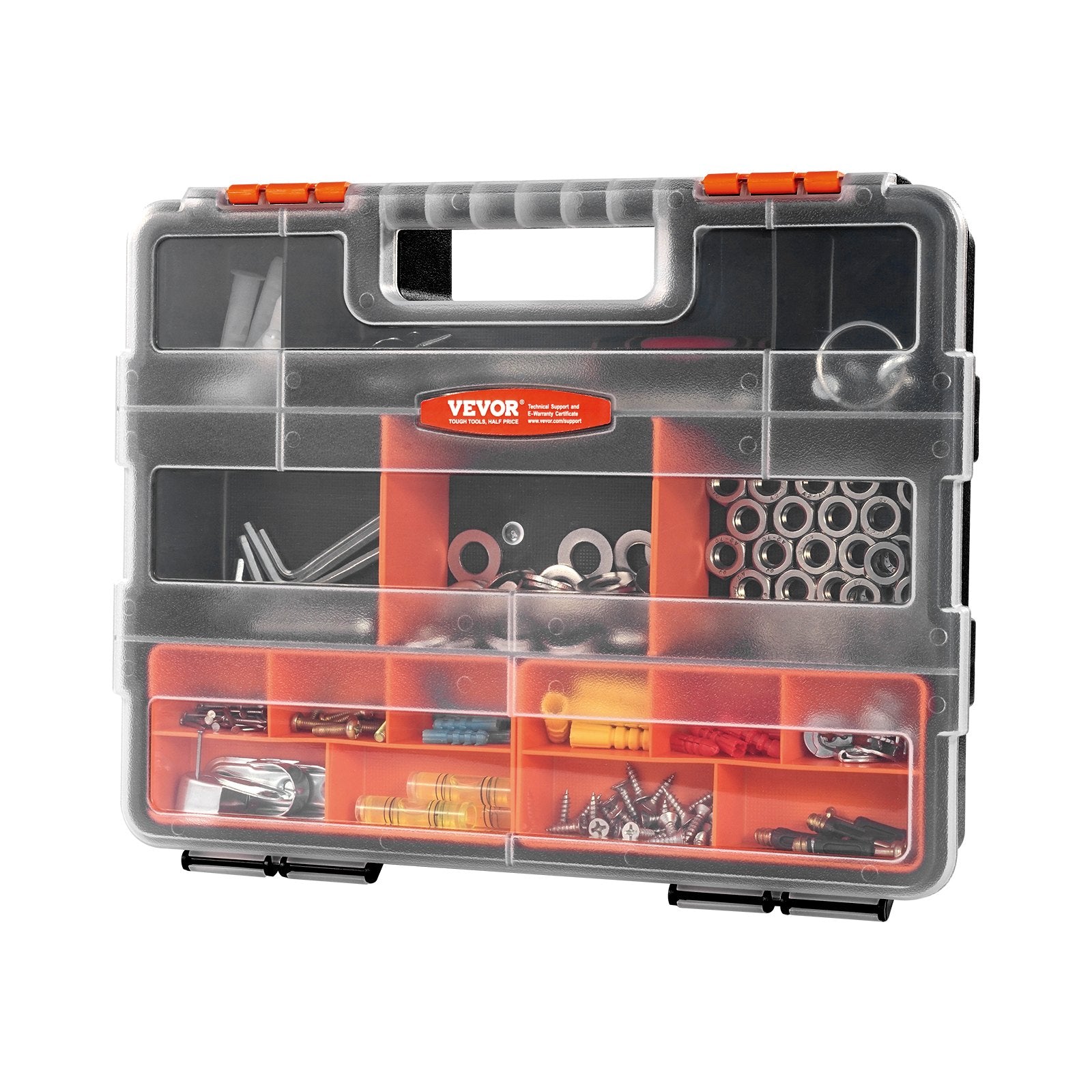 Single Sided 3Pack Small Parts Organizer 21Compartment Organizer Box With Removable Divider