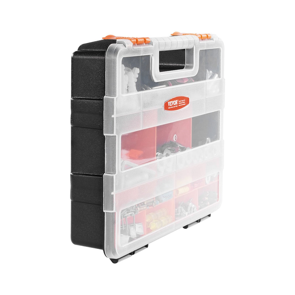 Single Sided 3Pack Small Parts Organizer 21Compartment Organizer Box With Removable Divider